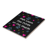 私達のハートのペット許可の足のプリント タイル (側面)