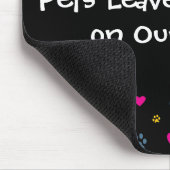 私達のハートのペット許可の足のプリント マウスパッド (コーナー)