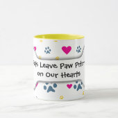 私達のハートのペット許可の足のプリント マグカップ (中央)