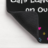 私達のハートの猫の許可の足のプリント マウスパッド (コーナー)