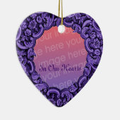 私達のハートの記念の捧げ物の紫色のヴィンテージ セラミックオーナメント (右)