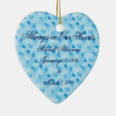 私達のハートの青いオーナメント常にで セラミックオーナメント (右)