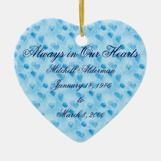 私達のハートの青いオーナメント常にで セラミックオーナメント (正面)