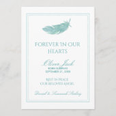 私達のハート|の青い羽の永久にベビーの記念物 プログラム (正面)