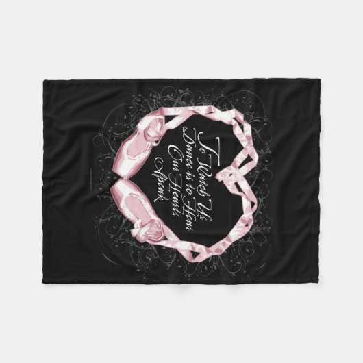 私達のバレエのハートを聞いて下さい フリースブランケット (正面(横))