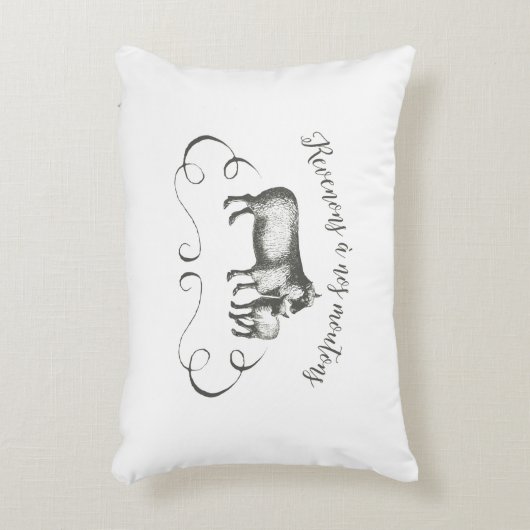 私達のヒツジ-おもしろいなヴィンテージの農場に戻ろう アクセントクッション (正面(垂直))