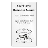 私達のヒツジ-おもしろいなヴィンテージの農場に戻ろう マグネット名刺 (正面縦)