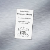 私達のヒツジ-おもしろいなヴィンテージの農場に戻ろう マグネット名刺 (インサイチュ)