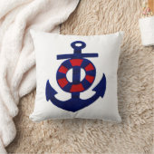 私達のビーチハウスのいかりへの歓迎 クッション (ブランケット)