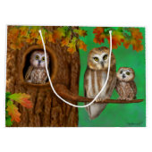 私達のフクロウからのハッピーバースデー! ラージペーパーバッグ (裏面)