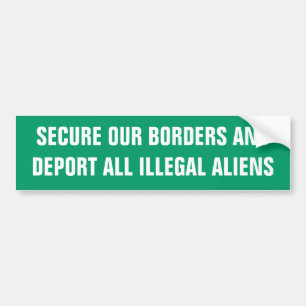 私達のボーダーをANDDEPORTすべて不法入国者しっかり止めて下さい バンパーステッカー