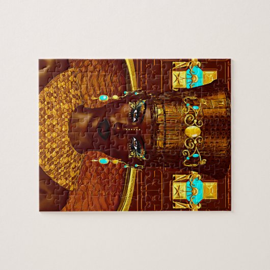 私達のモダンなデジタル芸術の黒いエジプトの王女 ジグソーパズル (横)