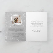 私達の一緒の初めてのクリスマスの休日の写真カード シーズンカード (内部)