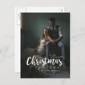 私達の一緒の初めてのクリスマス|の休日の写真 シーズンポストカード (正面/裏面)