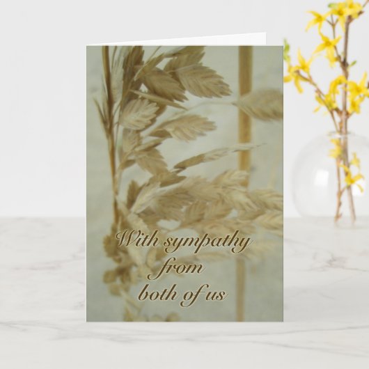 私達の両方からの海のオートムギ悔やみや弔慰 カード (黄色い花)