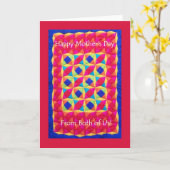 「私達の両方」からの母の日カード-キルト カード (黄色い花)