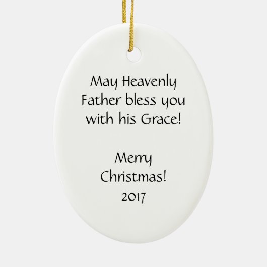 私達の主イエス・キリスト セラミックオーナメント (裏面)