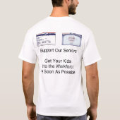 私達の先輩を支えて下さい Tシャツ (裏面)