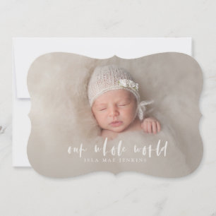 私達の全世界の誕生の発表 案内状