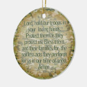 私達の兵士のための祈りの言葉-米国の軍隊 セラミックオーナメント (左)