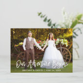 私達の冒険が結婚し始めるブラシの原稿 サンキューカード (スタンド正面)