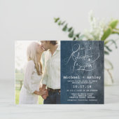 私達の冒険は写真から結婚式招待状を始めます 招待状 (スタンド正面)