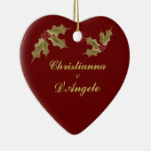 "私達の初めてのクリスマスか夫および妻" セラミックオーナメント (右)