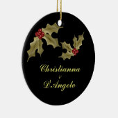 "私達の初めてのクリスマスか夫および妻" セラミックオーナメント (右)