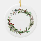 私達の初めてのクリスマスが一緒に飾るモダン セラミックオーナメント (裏面)