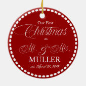 私達の初めてのクリスマスのオーナメント|の休日 セラミックオーナメント (裏面)