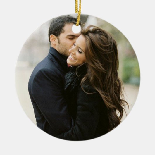 私達の初めてのクリスマスのオーナメント|の休日 セラミックオーナメント (正面)