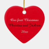 私達の初めてのクリスマスのオーナメント セラミックオーナメント (裏面)