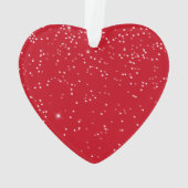 私達の初めてのクリスマスのカップルの写真の赤いハートのSB オーナメント (裏面)