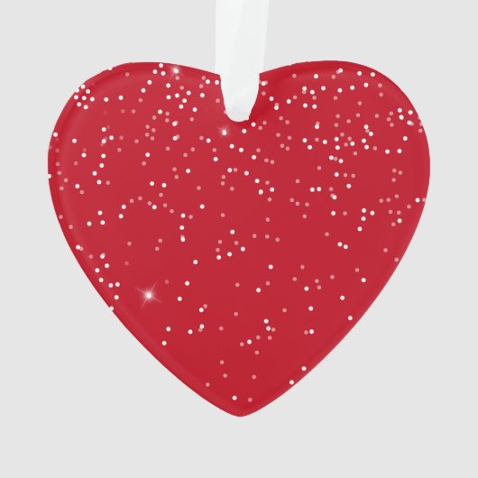 私達の初めてのクリスマスのカップルの写真の赤いハートのSB オーナメント (裏面)