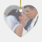 私達の初めてのクリスマスの写真のオーナメントのテンプレート セラミックオーナメント (裏面)