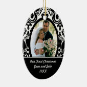 私達の初めてのクリスマスの写真のオーナメント セラミックオーナメント (右)