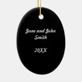 私達の初めてのクリスマスの写真のオーナメント セラミックオーナメント (裏面)