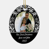 私達の初めてのクリスマスの写真のオーナメント セラミックオーナメント (右)