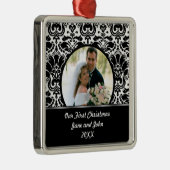 私達の初めてのクリスマスの写真のオーナメント メタルオーナメント (右)