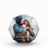 私達の初めてのクリスマスの写真のブロックOをつないで下さい フォトブロック (正面)