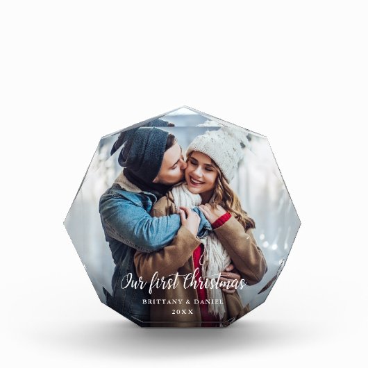 私達の初めてのクリスマスの写真のブロックOをつないで下さい フォトブロック (正面)