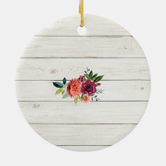 私達の初めてのクリスマスの婚約したなクリスマスのオーナメント セラミックオーナメント (裏面)