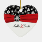 私達の初めてのクリスマスの記念品のオーナメント セラミックオーナメント (裏面)