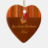 私達の初めてのクリスマスの記念品のオーナメント セラミックオーナメント (右)