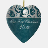私達の初めてのクリスマスの記念品のオーナメント セラミックオーナメント (右)