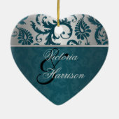 私達の初めてのクリスマスの記念品のオーナメント セラミックオーナメント (裏面)