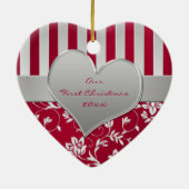 私達の初めてのクリスマスの記念品のオーナメント セラミックオーナメント (裏面)