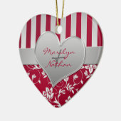 私達の初めてのクリスマスの記念品のオーナメント セラミックオーナメント (左)