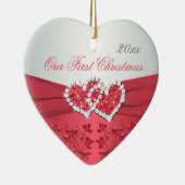 私達の初めてのクリスマスの記念品のオーナメント セラミックオーナメント (右)