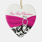 私達の初めてのクリスマスの記念品のオーナメント セラミックオーナメント (右)